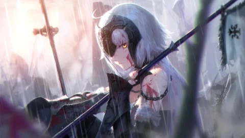 Jeanne Darc Alter In The Rain Fate Grand Order HD Live Wallpaper For PC - Free Live Wallpaper