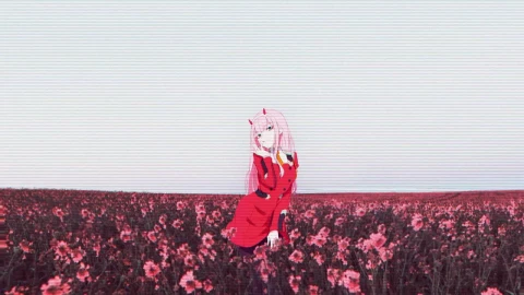 Zero Two In A Flower Field Darling In The Franxx HD Live Wallpaper For PC - Free Live Wallpaper