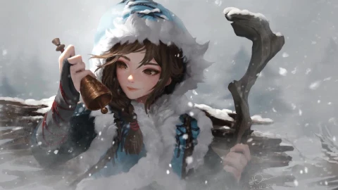 Fantasy Girl In The Snow HD Live Wallpaper For PC - Free Live Wallpaper