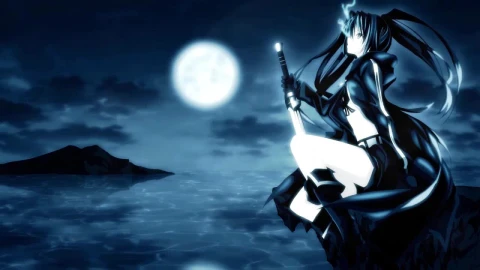 Mato Kuroi Moonlight Black Rock Shooter HD Live Wallpaper For PC - Free Live Wallpaper