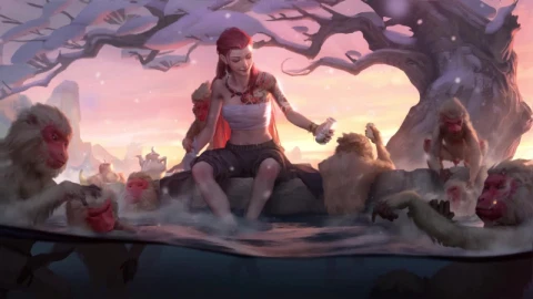 Fantasy Girl And Monkeys HD Live Wallpaper For PC - Free Live Wallpaper