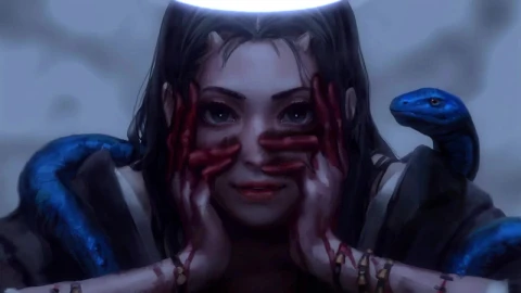 Oni Girl And A Snake HD Live Wallpaper For PC - Free Live Wallpaper