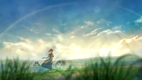 Anime Girl And Wolfs HD Live Wallpaper For PC - Free Live Wallpaper
