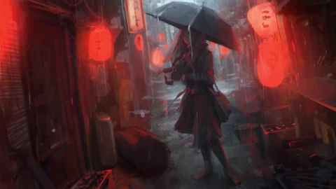Rainy Japanese Alleyway HD Live Wallpaper For PC - Free Live Wallpaper