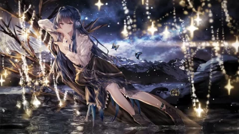 Astesia Lying On A Tree Arknights HD Live Wallpaper For PC - Free Live Wallpaper