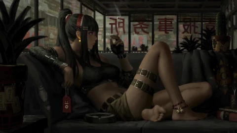 Fantasy Girl Smoking HD Live Wallpaper For PC - Free Live Wallpaper