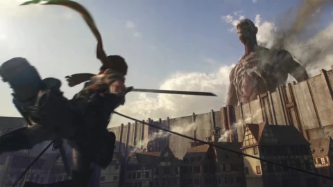Mikasa Vs Colossal Titan Attack On Titan HD Live Wallpaper For PC - Free Live Wallpaper