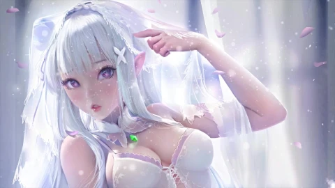 Emilia Bride Re Zero HD Live Wallpaper For PC - Free Live Wallpaper