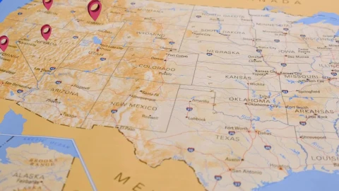Stock Video 3d animated pins in each state on a us map PC Live Wallpaper - Free Live Wallpaper