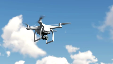Stock Video 3d animation of a drone flying in the sky PC Live Wallpaper - Free Live Wallpaper