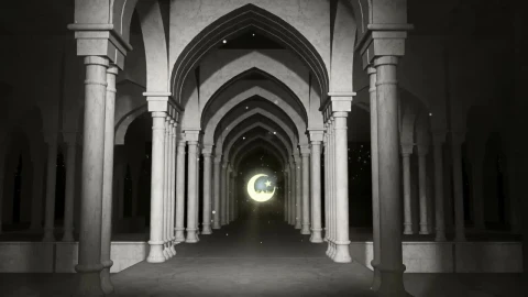 Stock Video 3d animation of the interior of a temple of islam PC Live Wallpaper - Free Live Wallpaper