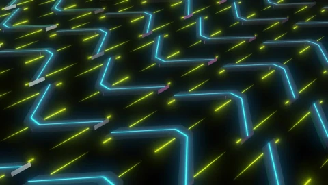 Stock Video 3d arrows of blue light traveling on the road PC Live Wallpaper - Free Live Wallpaper