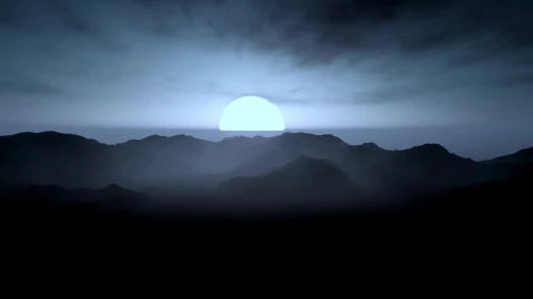 Stock Video 3d cloudy mountain range during a sunset PC Live Wallpaper - Free Live Wallpaper