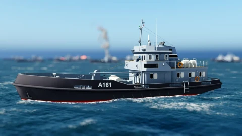 Stock Video 3d fishing boat in the middle of the sea PC Live Wallpaper - Free Live Wallpaper