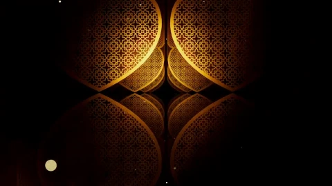 Stock Video 3d gold plaques shaped like tumid arches PC Live Wallpaper - Free Live Wallpaper