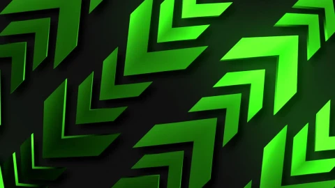 Stock Video 3d green arrows moving in on a platform PC Live Wallpaper - Free Live Wallpaper