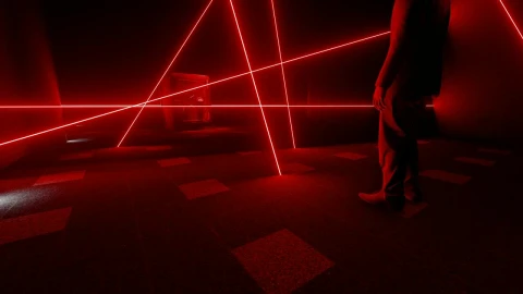 Stock Video 3d man in front of a safe protected by laser PC Live Wallpaper - Free Live Wallpaper