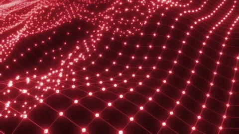 Stock Video 3d mesh composed of dots and red lines PC Live Wallpaper - Free Live Wallpaper