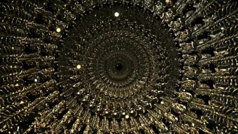 Stock Video 3d metal skeleton and bone hoop tube PC Live Wallpaper - Free Live Wallpaper