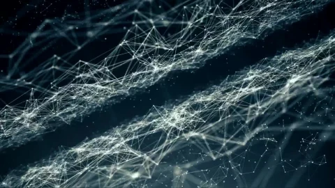 Stock Video 3d models of many connected floating points PC Live Wallpaper - Free Live Wallpaper