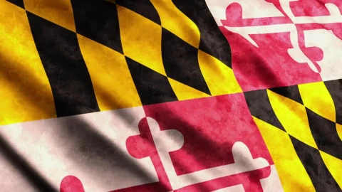 Stock Video 3d render of a maryland state flag PC Live Wallpaper - Free Live Wallpaper
