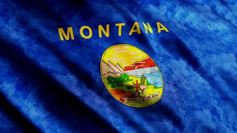Stock Video 3d render of montana state waving flag PC Live Wallpaper - Free Live Wallpaper