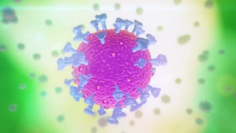 Stock Video 3d rendering of a slowly rotating virus PC Live Wallpaper - Free Live Wallpaper