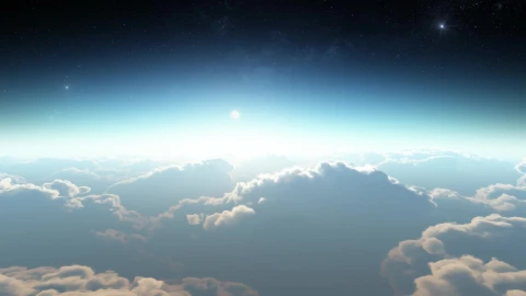 Stock Video 3d ride above the sky below the space PC Live Wallpaper - Free Live Wallpaper