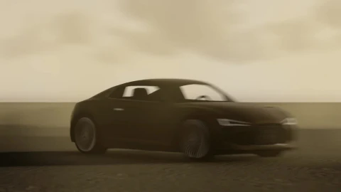 Stock Video 3d sports car racing on a flat land PC Live Wallpaper - Free Live Wallpaper