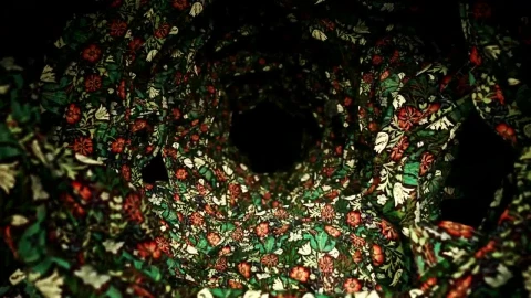 Stock Video 3d tunnel made with decoration fabric PC Live Wallpaper - Free Live Wallpaper