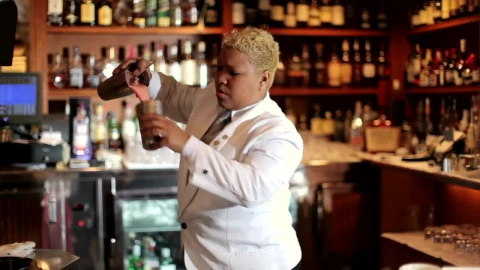 Stock Video A Bartender Preparing A Pink Cocktail Live Wallpaper for PC - Free Live Wallpaper