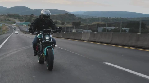 Stock Video A Biker Speeding Up On A Highway Live Wallpaper for PC - Free Live Wallpaper
