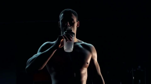 Stock Video A Bodybuilder Is Drinking Water Live Wallpaper for PC - Free Live Wallpaper