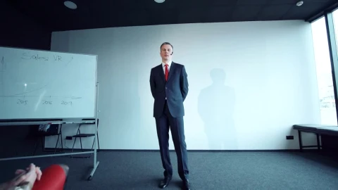 Stock Video A Bored Woman Leaves The Conference Room Live Wallpaper for PC - Free Live Wallpaper