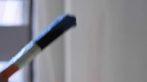 Stock Video A Brush Painting On A Blue Wall Live Wallpaper for PC - Free Live Wallpaper