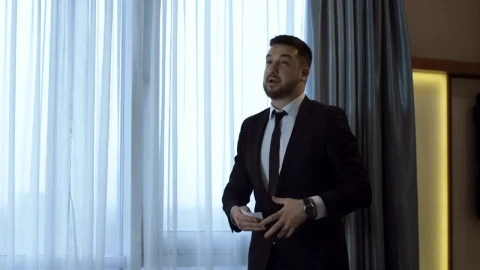 Stock Video A Businessman Practicing A Speech Live Wallpaper for PC - Free Live Wallpaper