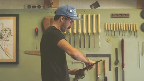Stock Video A Carpenter Cleaning His Tools Live Wallpaper for PC - Free Live Wallpaper