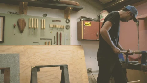Stock Video A Carpenter Working At His Workshop Live Wallpaper for PC - Free Live Wallpaper