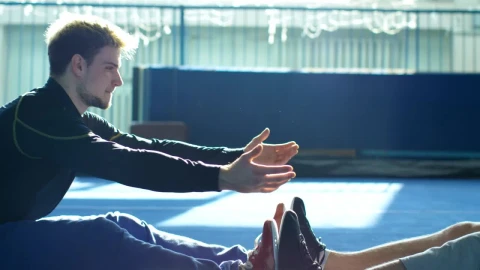 Stock Video A Couple Of Athletes Stretching Each Other Live Wallpaper for PC - Free Live Wallpaper
