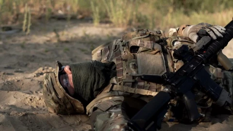 Stock Video A Dead Soldier Laying On The Ground Live Wallpaper for PC - Free Live Wallpaper