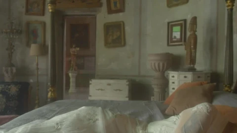 Stock Video A Depressed Old Fashioned Woman Laying In Bed Live Wallpaper for PC - Free Live Wallpaper