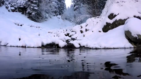Stock Video A Dive Into The Snowy Mountain Lake Live Wallpaper for PC - Free Live Wallpaper