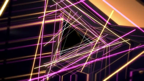 Stock Video Abstract Animation Of Neon Triangles Live Wallpaper for PC - Free Live Wallpaper
