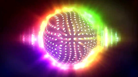 Stock Video Abstract Sphere With Points Of Light Rotating Live Wallpaper for PC - Free Live Wallpaper