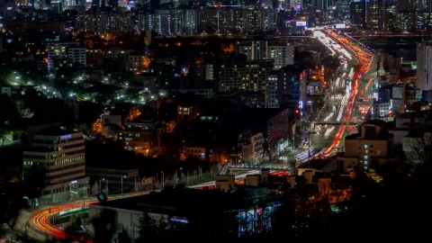 Stock Video Activity Of A Huge City Illuminated At Night Live Wallpaper for PC - Free Live Wallpaper