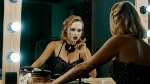 Stock Video Actress Rehearsing In Front Of The Mirror Live Wallpaper for PC - Free Live Wallpaper