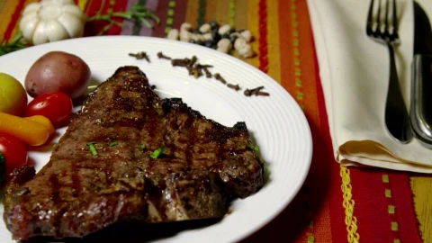 Stock Video Adding Fresh Herbs To A Steak Live Wallpaper for PC - Free Live Wallpaper