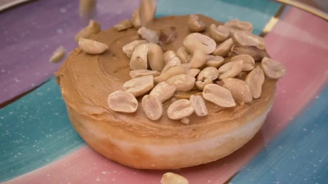 Stock Video Adding Peanuts To A Peanut Butter Donut Live Wallpaper for PC - Free Live Wallpaper