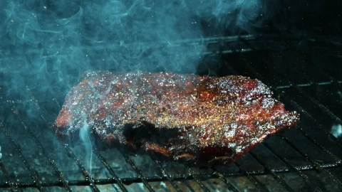 Stock Video Adding Spices To Barbecue Meat In The Grill Live Wallpaper for PC - Free Live Wallpaper