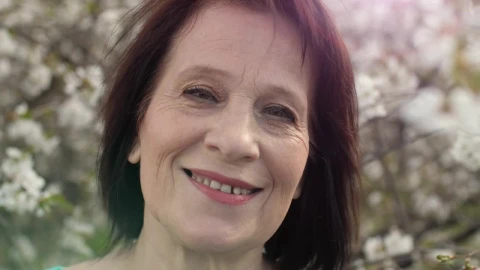 Stock Video Adult Woman Smiling In Nature Portrait Live Wallpaper for PC - Free Live Wallpaper
